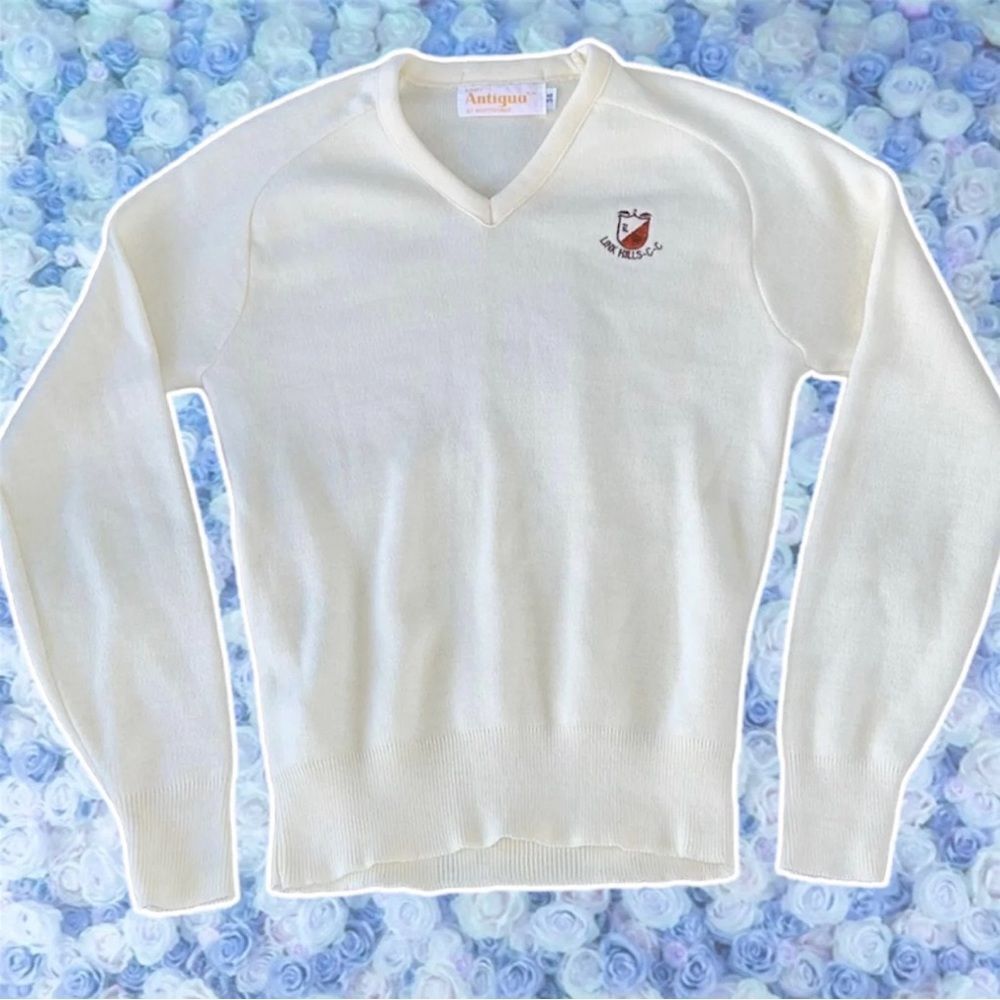 Vintage Made in USA Sweater Lady Antigua Of Scottsdale Small Pastel Old Money
